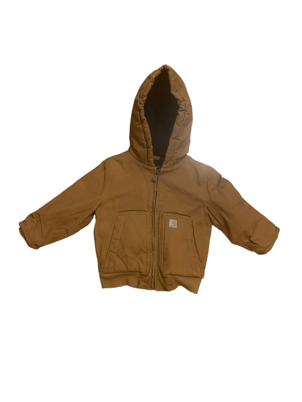 Carhartt Tan Y2K Duck Canvas Insulated Work Wear Toddler Boys Jacket Sz 2T